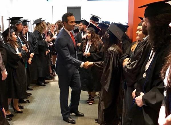 Texas Land Commissioner George P. Bush Tells Premier High School Grads to Stay Committed